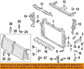 4m0121219b Audi Oem 17-25 Q7 Sq7 Radiator Support Support-shutter