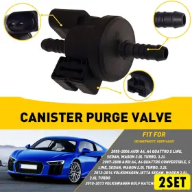 06e906517a Bosch 06e906517 2x For Vw Audi Oem Black Vapor Canister N80 Purge Valve 0280142431 P0