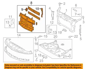 Da5z8475b Ford Oem 13-16 Mks Radiator Support Support-shutter