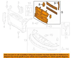 Dg1z8475b Ford Oem 13-19 Special Service Police Sedan Radiator Support-shutter
