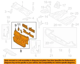 Hp5z8475a Ford Oem 17-20 Mkz Radiator Support Splash Shields-shutter
