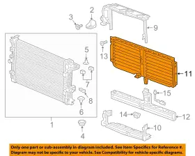 84460245 Gm Oem 18-19 Equinox Terrain Cooling Radiator Components-shutter