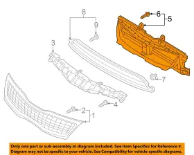Kia Oem 863704u500 14-16 Optima Front Bumper Grille-shutter