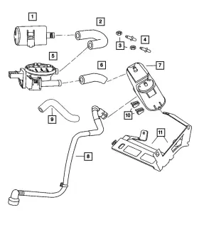 04891645aa Mopar Genuine Vapor Canister 4891645aa