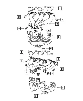 04892448ab Mopar Genuine Exhaust Manifold Shield 4892448ab