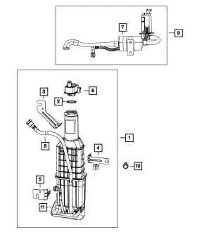 05147384al Mopar Genuine Vapor Canister