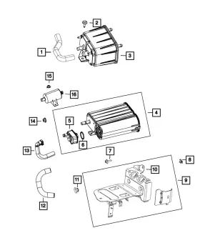 5281258af Mopar Genuine Vapor Canister