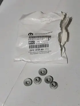 6104725aa Mopar 2002-25 Chrysler Dodge Jeep Ram Hex Nut With Washer New Oem Pack Of 5