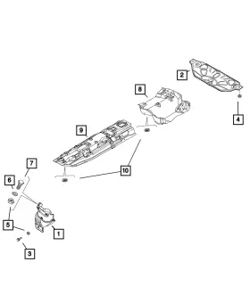 68523271aa Mopar Genuine Exhaust Shield