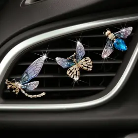 Nadiho 797444148497 Bee Butterfly Dragonfly Car Aromatherapy Diffusers 1 Count Pack Of 3 Blue