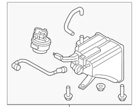 955-201-081-14 Porsche Genuine 2008-2010 Cayenne - Vapor Canister
