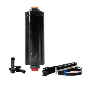 Vapor Trapper Vt6blk-3/8-b Black 6 Inch Charcoal Canister With 3/8 Fitting Basic Installation Kit