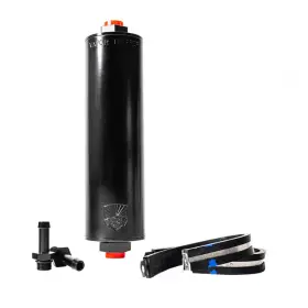 Vapor Trapper Vt8blk-3/8-b Black 8 Inch Charcoal Canister With 3/8 Fitting Basic Installation Kit
