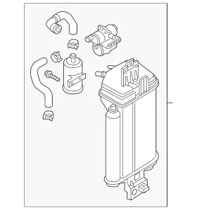 3qf-201-797-d Volkswagen Genuine Vapor Canister