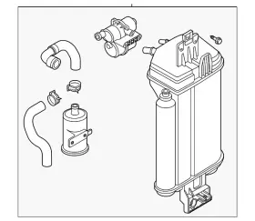 561-201-797-ag Volkswagen Genuine Vapor Canister
