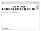 Genuine Bmw Tank Evap Line With Pressure 13-90-7-643-105. Price: $101.46.