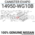 14950WG10B Genuine Nissan Canister Evapo 14950-WG10B New. Price: $108.33.