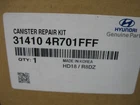 Hyundai 31410-4R701FFF Vapor Canister Repair Kit New Genuine. Price: $89.97.